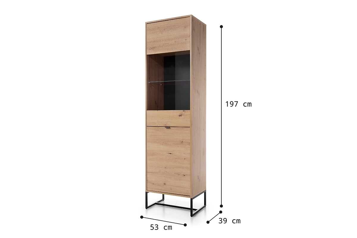 Vitrína dvoudveřová Reila - artisan loftový design