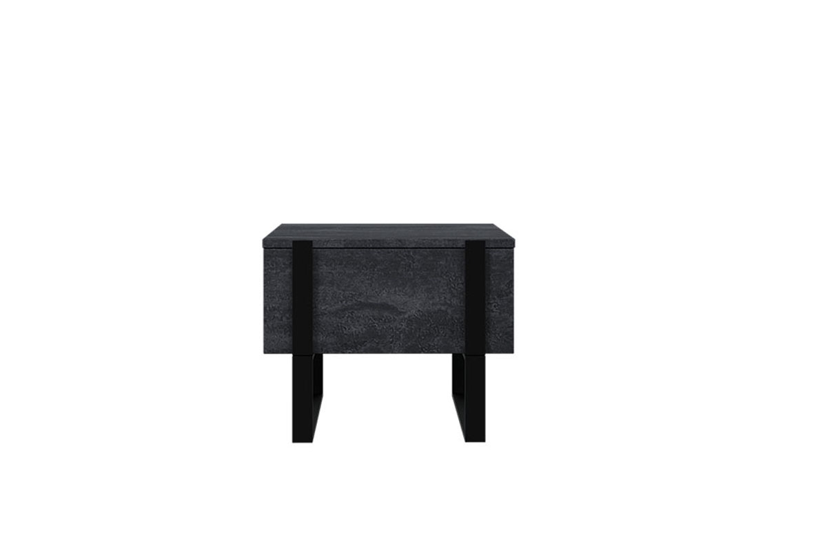 Komplet nočních stolků Verica 2 ks - charcoal / černé nožky moderní design