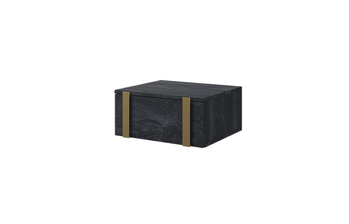 Komplet závěsných nočních stolků Verica 2 ks - charcoal / zlaté úchytky barevné provedení: charcoal / zlaté úchytky