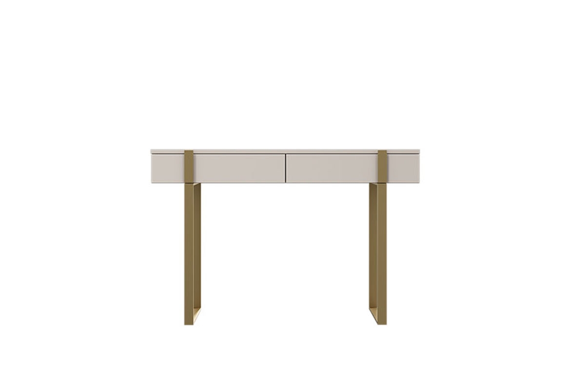 Toaletní/konzolový stolek Verica 120 cm - kašmírová / zlaté nožky barevné provedení: kašmír / zlaté nožky