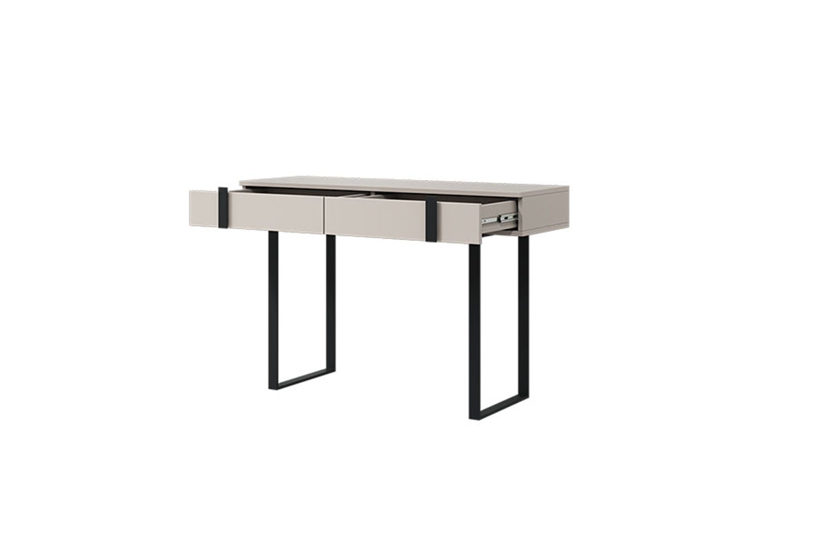 Toaletní/konzolový stolek Verica 120 cm - kašmírová / černé nožky moderní design