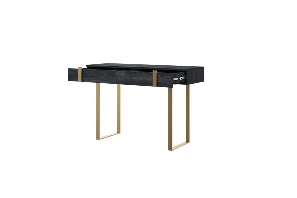 Toaletní/konzolový stolek Verica 120 cm - charcoal / zlaté nožky vysoce kvalitní provedení