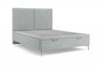  Boxspring posteľ Lektis 160x200 S vnútorným úložným priestorom- popielata látka ľahkočistiaca Maya 20 / nožičky kovové zlote  Boxspring posteľ Lektis 160x200 S vnútorným úložným priestorom- popielata látka ľahkočistiaca Maya 20 / nožičky kovové zlote