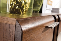 Vitrína Porti 11 pravá 66 cm dřevěné prvky do obývacího pokoje