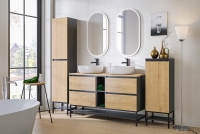 Rošt do Skrinky 120 cm - Monako 884 Komplet nábytku kúpeľňových Monako Grey Oak - vizualizácia 