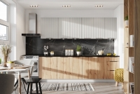 Kuchyňa Vera - Komplet nábytku kuchynského 2,6 m - Dub Wotan / svetlý šedý Mat 