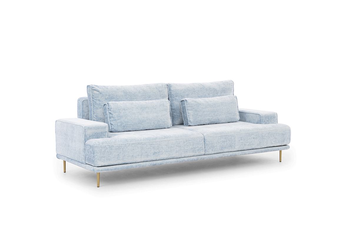 Canapea pentru sufragerie Nicole - verde Miu 2048/Picioare aurii canapea moderna Nicole 