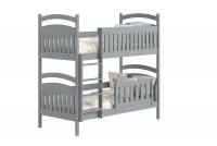 Dřevěná patrová postel Amely 80x200 - šedá šedý postel z drabinka