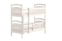Dřevěná patrová postel Amely - Barva Bílý, rozměr 80x190 postel dětské z drabinka 