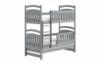 Patrová výsuvná postel Amely 80x160 pro 3 osoby - šedá postel patrová  3 os. 