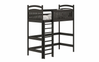 Dětská postel vyvýšená Amely ZP 006 - Barva Černý, rozměr 80x160 dřevěná vyvýšená postel 