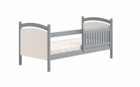 Detská posteľ s tabuľou Amely - Farba šedý, rozmer 80x160 posteľ so snímatelným zábradlím 