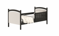 Detská posteľ s tabuľou Amely - Farba Čierny, rozmer 80x180 posteľ so snímatelným zábradlím 