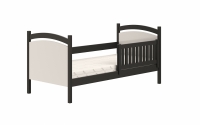 Detská posteľ s tabuľou Amely - Farba Čierny, rozmer 80x200 čierny-biale Detská posteľ 