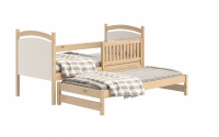 Amely egyszintes kihúzható ágy, szárazon törölhető rajztáblával - fenyőfa, Méret 80x180 postel z wysuwem dla dzieci 