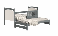 postel přízemní výsuvná s tabulí na suché mazání Amely - Barva grafit, rozměr 80x180  postel z wysuwem 