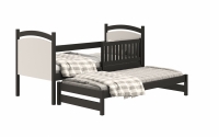 Amely egyszintes kihúzható ágy, szárazon törölhető rajztáblával - fekete, Méret 80x190 fekete postel dzieciece dwuosobowe 