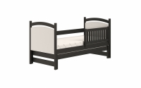 Amely egyszintes kihúzható ágy, szárazon törölhető rajztáblával - fekete, Méret 80x190 fekete postel 