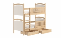 Amely emeletes ágy, szárazon törölhető rajztáblával - fenyőfa, Méret 80x160 sosnowe postel dzieciece  