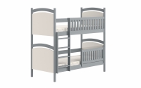 Amely emeletes ágy, szárazon törölhető rajztáblával - szürke, Méret 80x160 postel pokryte farba wodna 