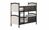 Amely emeletes ágy, szárazon törölhető rajztáblával - fekete, Méret 80x180 fekete postel fából z drabinka 