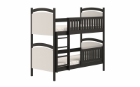 Amely emeletes ágy, szárazon törölhető rajztáblával - fekete, Méret 80x180 postel patrová  z biala tablica suchoscieralna