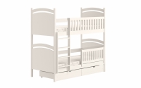 Posteľ poschodová s tabuľou Amely - Farba Biely, rozmer 80x160  drevená posteľ poschodová, dzieciece  