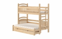 Amely Maxi emeletes ágy, jobb oldal - fenyőfa, 90x200/120x200 stabilne postel patrová  