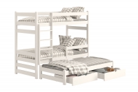 postel dětské patrová  výsuvná Alis PPV 018 - Bílý, 90x200 postel patrová  výsuvná Alis PPV 018 - Barva Bílý 
