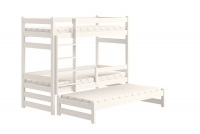 Dětská patrová postel Alis PPV 018 výsuvná 80x180 - bílá postel patrová  výsuvná Alis PPV 018 - Barva Bílý 