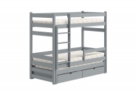 postel dětské patrová  výsuvná Alis PPV 018 - šedý, 90x190 postel patrová  výsuvná Alis PPV 018 - Barva šedý 