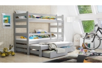 Detská posteľ poschodová s výsuvným lôžkom Alis PPV 018 - šedý, 90x190 Posteľ poschodová s výsuvným lôžkom Alis PPV 018 - Farba šedý
