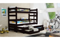 Detská posteľ poschodová s výsuvným lôžkom Alis PPV 018 - Čierny, 90x200 Posteľ poschodová s výsuvným lôžkom Alis PPV 018 - Farba Čierny 