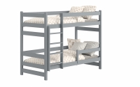 Detská posteľ poschodová Alis PP 014 - šedý, 90x200 Detská posteľ poschodová Alis PP 014 - Farba šedý 