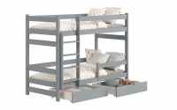 Detská posteľ poschodová Alis PP 014 - šedý, 90x200 Detská posteľ poschodová Alis PP 014 - Farba šedý 