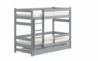 postel dětské patrová  Alis PP 014 - šedý, 90x180 postel dětské patrová  Alis PP 014 - Barva šedý 