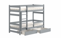 Detská posteľ poschodová Alis PP 014 - šedý, 80x160 Detská posteľ poschodová Alis PP 014 - Farba šedý 