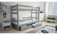 Detská posteľ poschodová Alis PP 014 - šedý, 70x140 Detská posteľ poschodová Alis PP 014 - Farba šedý 
