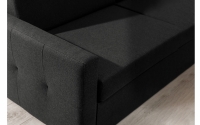 New Elegance kanapé kinyitható szekrényágyhoz 140 cm - Austin 21 fekete Černá Pohovka z waskimi bokami 