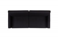 Pohovka pro polkotapczanu Elegantia 160 cm - Austin 21 Black Černá Pohovka Elegantia z poduszkami na oparciu 