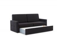 New Elegance kanapé kinyitható szekrényágyhoz 160 cm - Austin 21 fekete Černá Pohovka Elegantia z szuflada na posciel 