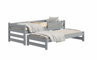 Detská posteľ prízemná s výsuvným lôžkom Alis DPV 001 - šedý, 90x200 Posteľ prízemná s výsuvným lôžkom Alis DPV 001 - Farba šedý 