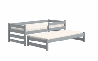 Detská posteľ prízemná s výsuvným lôžkom Alis DPV 001 - šedý, 90x200 Posteľ prízemná s výsuvným lôžkom Alis DPV 001 - Farba šedý 
