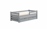 postel dětské přízemní výsuvná Alis DPV 001 - šedý, 90x200 postel přízemní výsuvná Alis DPV 001 - Barva šedý 