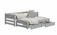 postel dětské přízemní výsuvná Alis DPV 001 - šedý, 90x180 postel přízemní výsuvná Alis DPV 001 - Barva šedý 