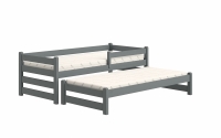 Detská posteľ prízemná s výsuvným lôžkom Alis DPV 001 - grafit, 90x200 Posteľ prízemná s výsuvným lôžkom Alis DPV 001 - Farba Grafit 