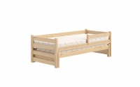 Detská posteľ prízemná s výsuvným lôžkom Alis DPV 001 - Borovica, 90x190 Posteľ prízemná s výsuvným lôžkom Alis DPV 001 - Farba Borovica 