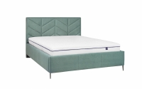 Čalouněná postel Lindi 160x200 s úložným prostorem - ocelové černé nožky čalouněné postel pro ložnice Lindi 