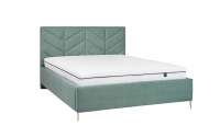 postel čalouněné pro ložnice s úložným prostorem Lindi - 180x200, Nohy ocelové - zlaté postel čalouněné Lindi 