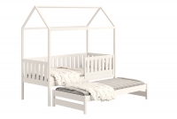 postel dětské domeček přízemní výsuvná Nemos - Bílý, 90x190 postel dětské přízemní výsuvná Nemos - Barva Bílý 